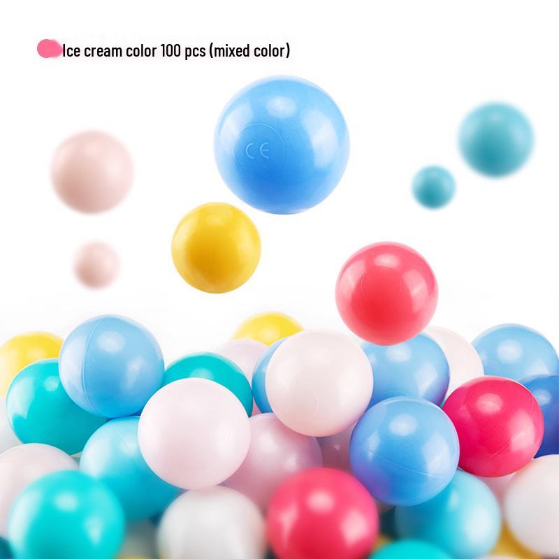 Babygo Odorless Indoor Ball Pit with Elastic Fence and Ocean Colored Balls for Infants and Children