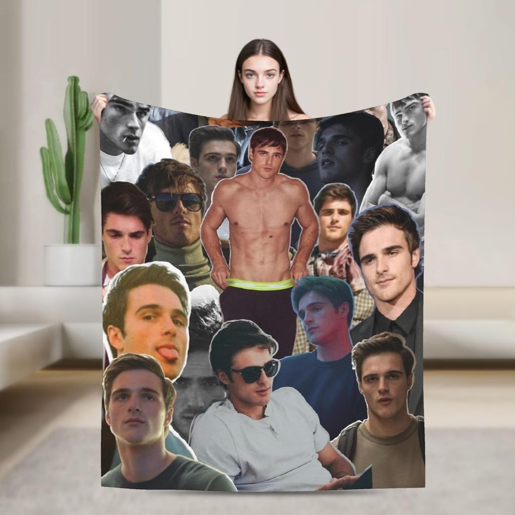 Jacob Elordi Australischer Schauspieler Poster Decken Qualität Weich Warm Überwurfdecke Winter Reisen Outdoor Bequeme Tagesdecke