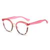 Retro Round Women Spring Hinge Glasses Frame Fashion Clear Anti Blue Light Eyewear Men Cat Eye Optical Leopard Frame