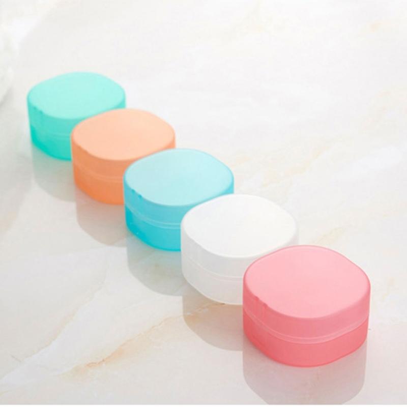 Compact Plastic Makeup Cotton Storage Box Square Design Clear Container Dustproof Lid For Small Spaces Travel