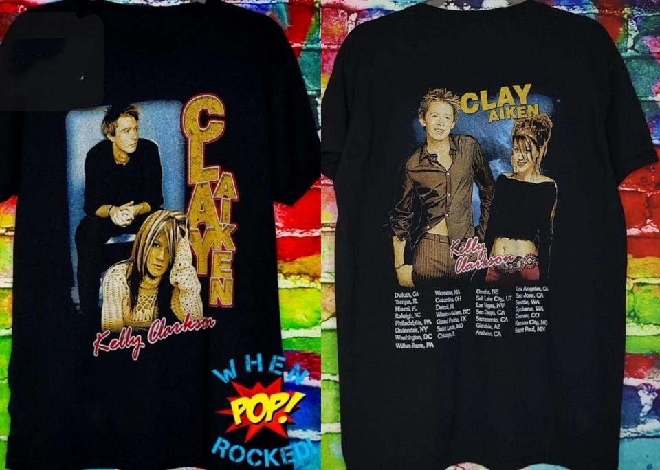 Kelly Clarkson Clay Aiken Tour Unisex TShirt All Size MC1367 Unisex T-Shirt L
