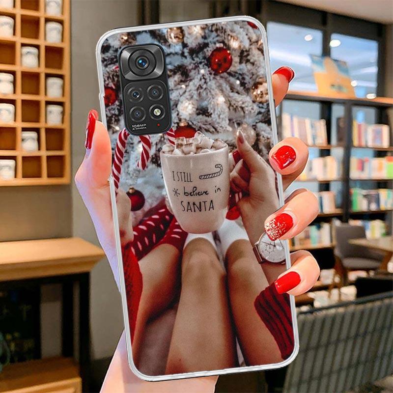 Winter Coffee Christmas Cover Phone Case For Xiaomi Redmi Note 15 14 13 12 11 10 Pro Plus 14S 12S 11S 11T 11E 10S Soft Fundas Sh