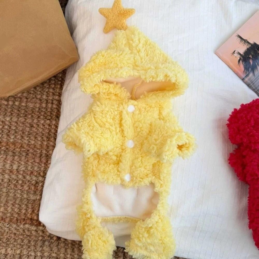 Soft Puppy Jumpsuit Costume Warm Fleece Winter Dog Hoodie Fashion Dog Thermal Clothing Party