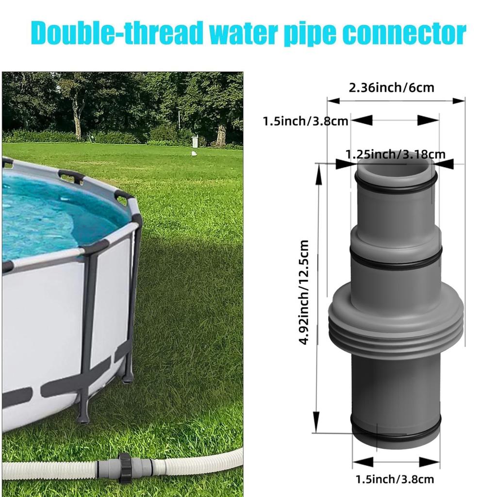Conector pentru furtun pentru piscină Yousheng, îmbinare în T, filtru, conector pentru furtun, pentru curățarea piscinei, Adaptor de cuplare pentru furtun de vid pentru piese și accesorii pentru piscină