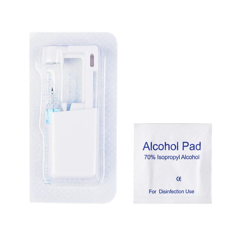 Sicheres Schmerzfreies Einweg-Manuelles Ohrlochstechwerkzeug Sofortige Ohrringe Hygienischer Tragbarer Ohrlochstecher für den Heimgebrauch