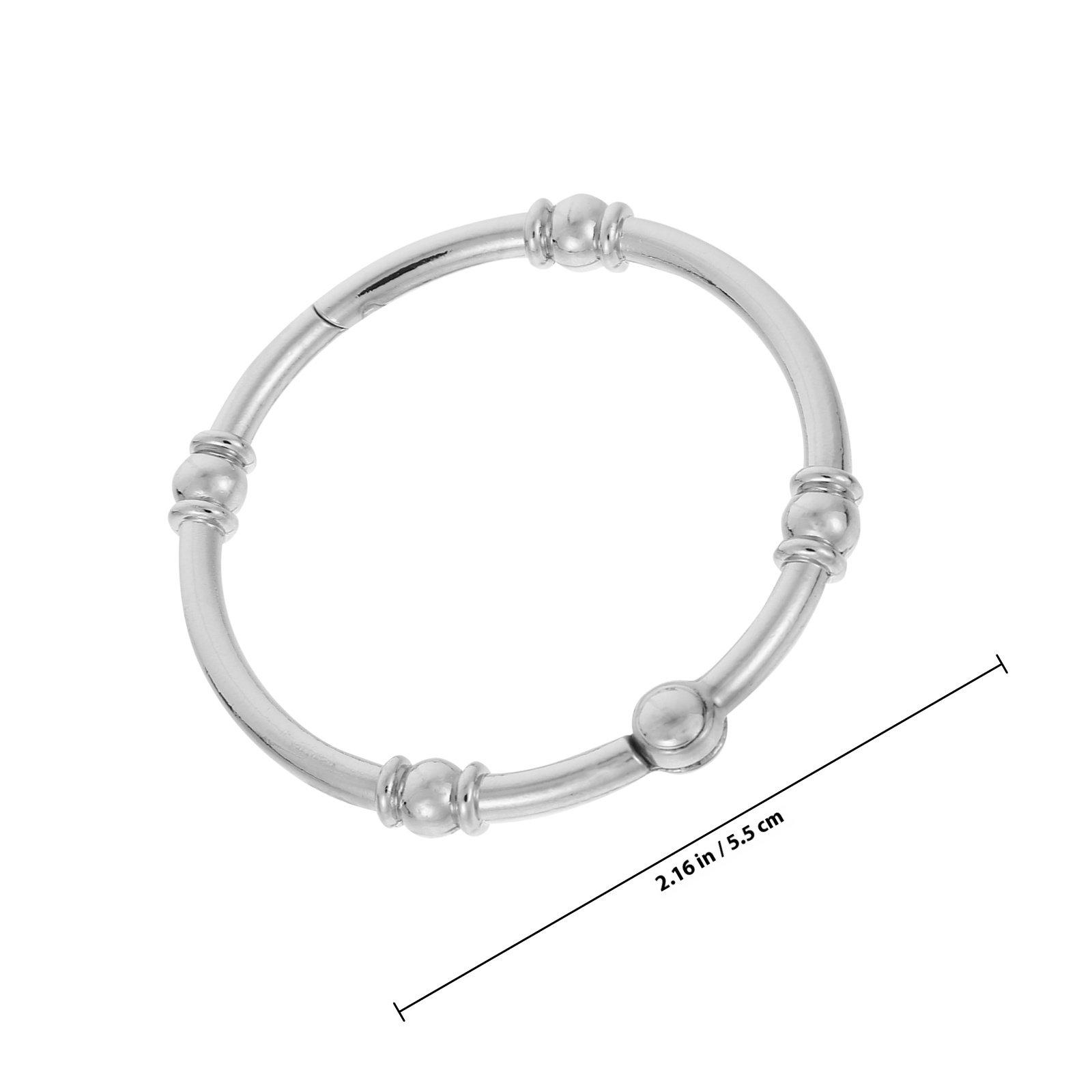 

12Pcs Vintage Style Zinc Alloy Curtain Rings Metal Shower Hooks Easy Install Snap Closure for Bathroom Shower Curtain Rod серебряный