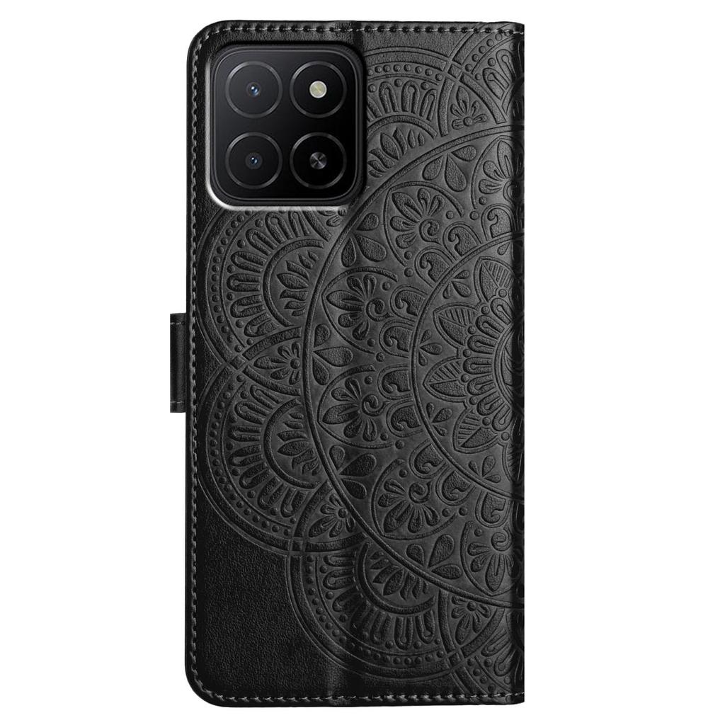 For Honor X5b Plus/X5b Leather Case with Card Slots Mandala Pattern Phone Cover Stand