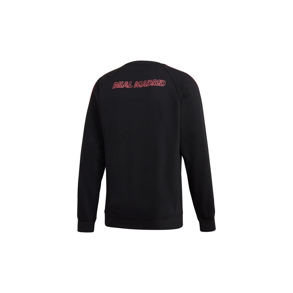 Adidas Real Madrid Soccer Pullover Sweatshirt Men Tops Black GH9997