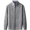 Men S Thick Fleece Knit Cardigan Sweater Casual Solid Color Winter