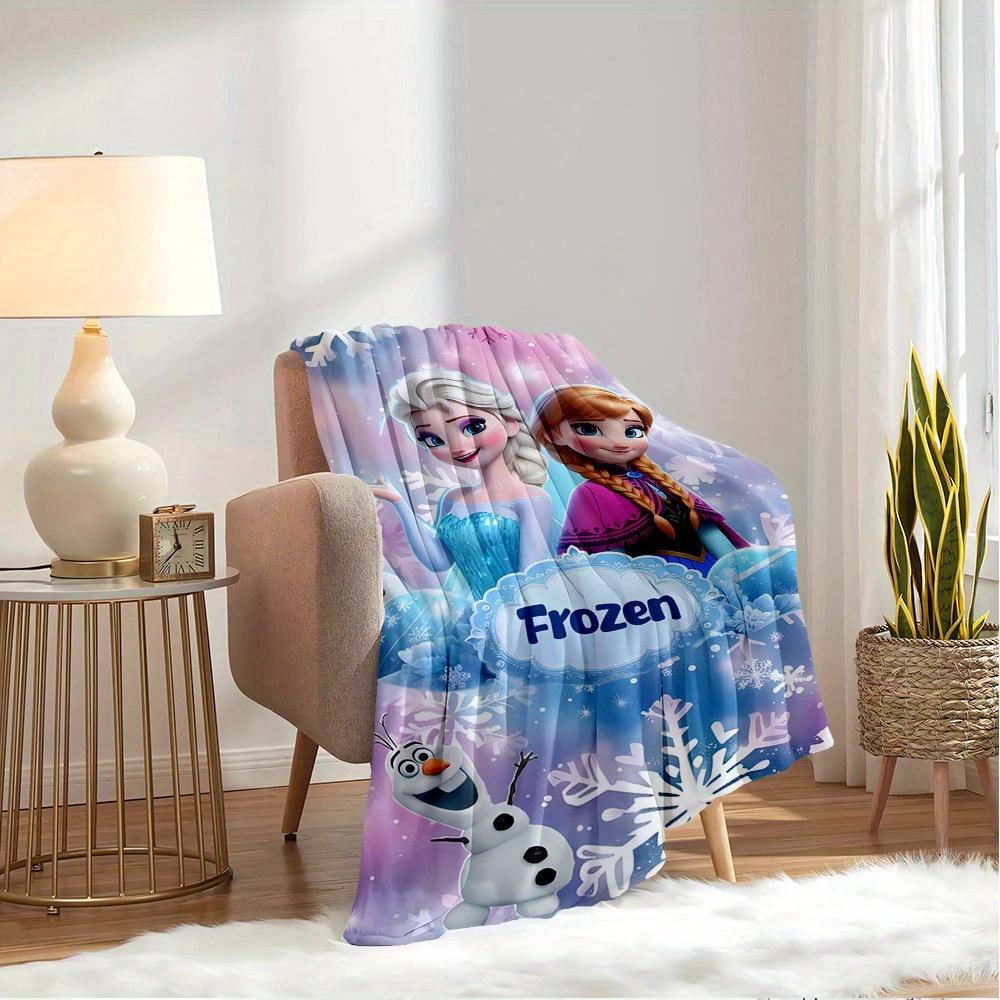 1pc Flannel Frozen Theme Frozen s Bedroom Decoration Bed Throw Blanket Sofa Blanket Gift Home Decoration Warm and Comfortable