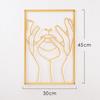 Metal Wall Painting Iron Wall Hanging Decoration Nordic Woman Silhouette Home Decor Macrame Wall Ledges Living Room Decor Gift
