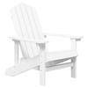 Vidaxl Adirondack Garden Chairs with Table, HDPE, White