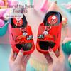 2026 Year of the Horse Kids' Non-slip Crying Horse Red Slippers