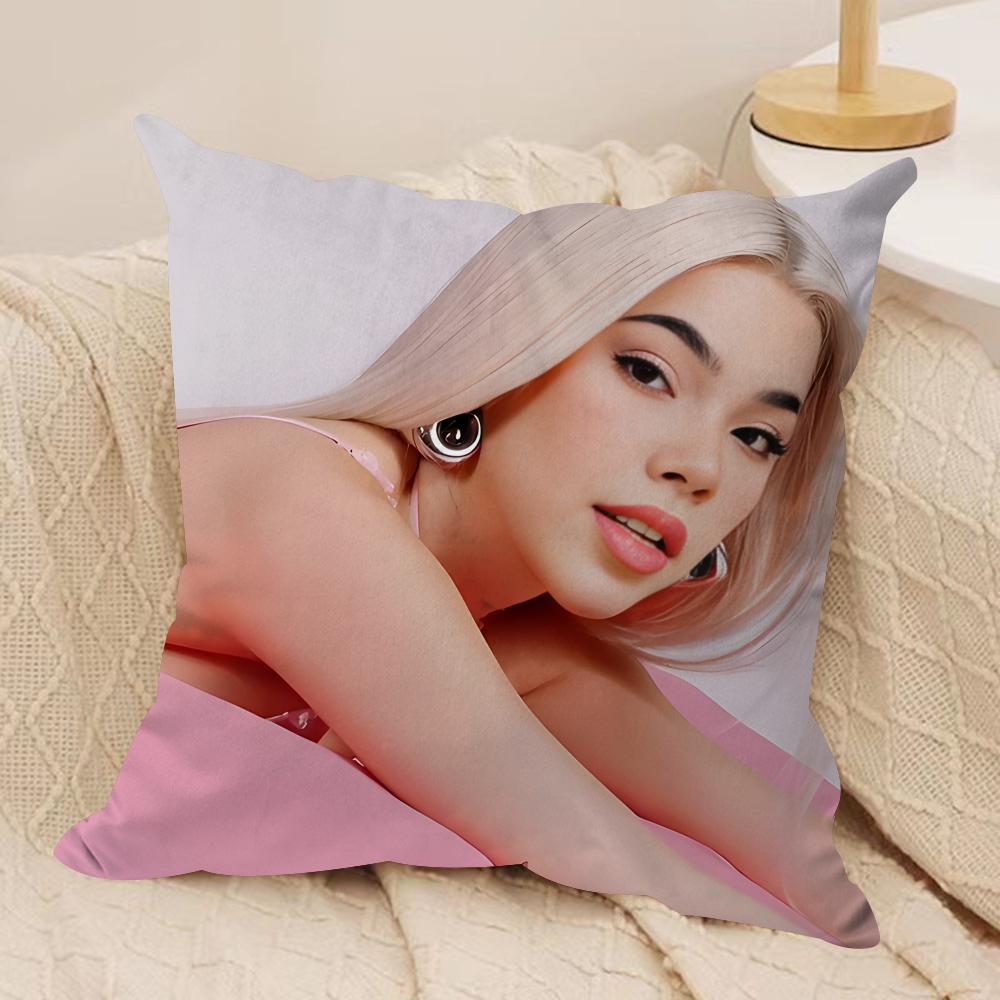 Singer KKenia OS Pink Aura Cushion Cover Silky Short Plush Invisible Zipper Dustproof Sofa Pillow Case for Home Decor