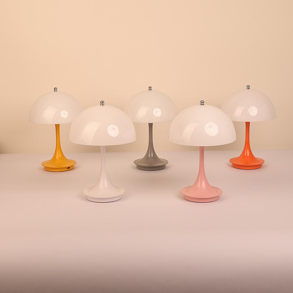 Nordic Mushroom Table Lamp Danish Modern High-End Charging Bedroom Bedside Living Room Decorative Light Atmospheric Decor Lamp