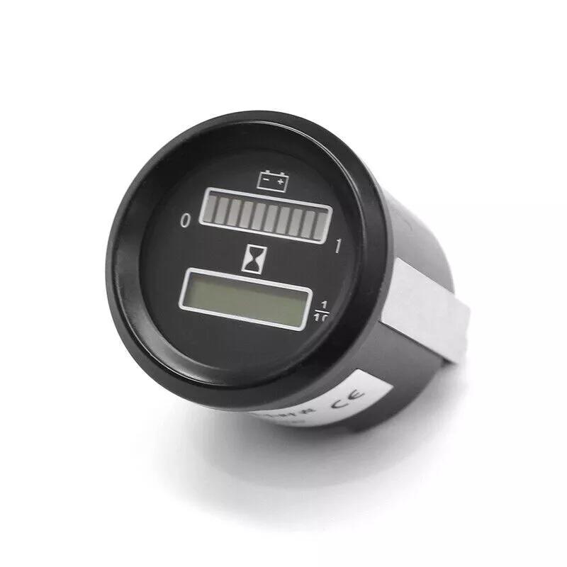 12V/24V Battery Discharge Meter + Hour Meter for Curtis 803 Meter EZGO Club Car Yamaha Cushman Tomberlin Harley-Davidson