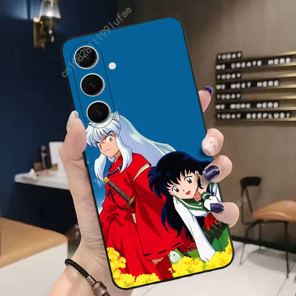 Anime I-Inuyasha K-Kikyo Phone Case for Samsung Galaxy A73 72 71 70 A53 52 41 40 A32 31 30 Note20 Note10 Note9