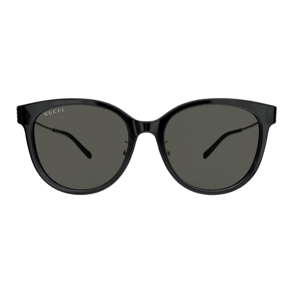 GUCCI Original Design Sheet Metal Round Sunglasses Unisex Couple Black