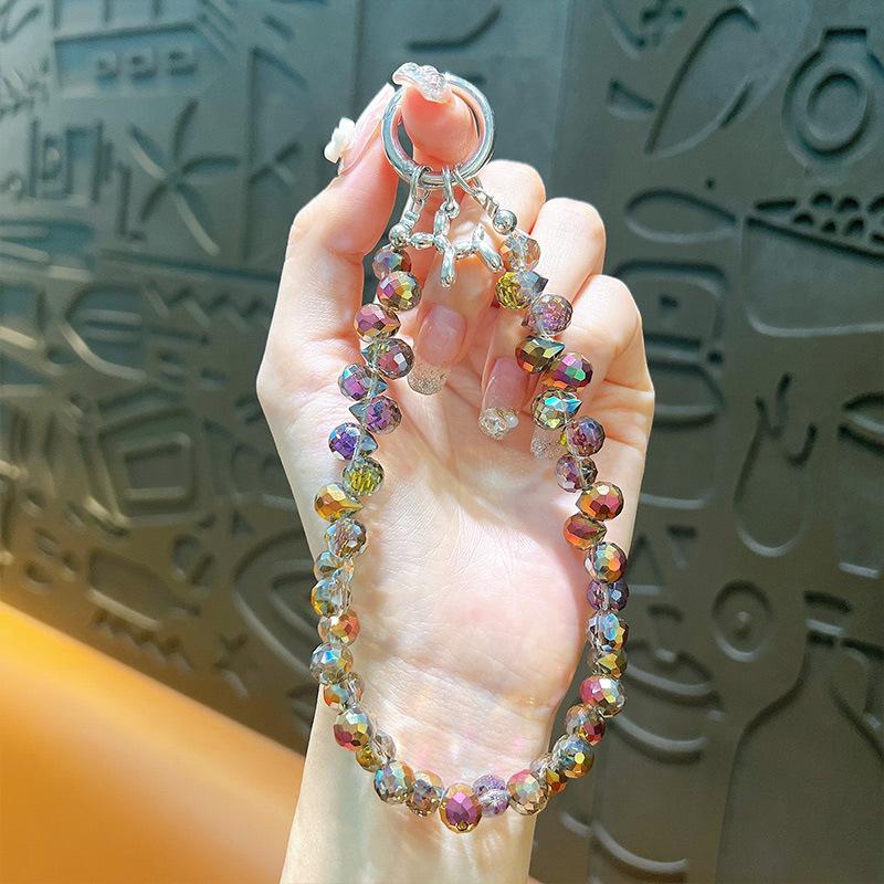 

Crystal beaded mobile phone pendants luggage decorations keychains