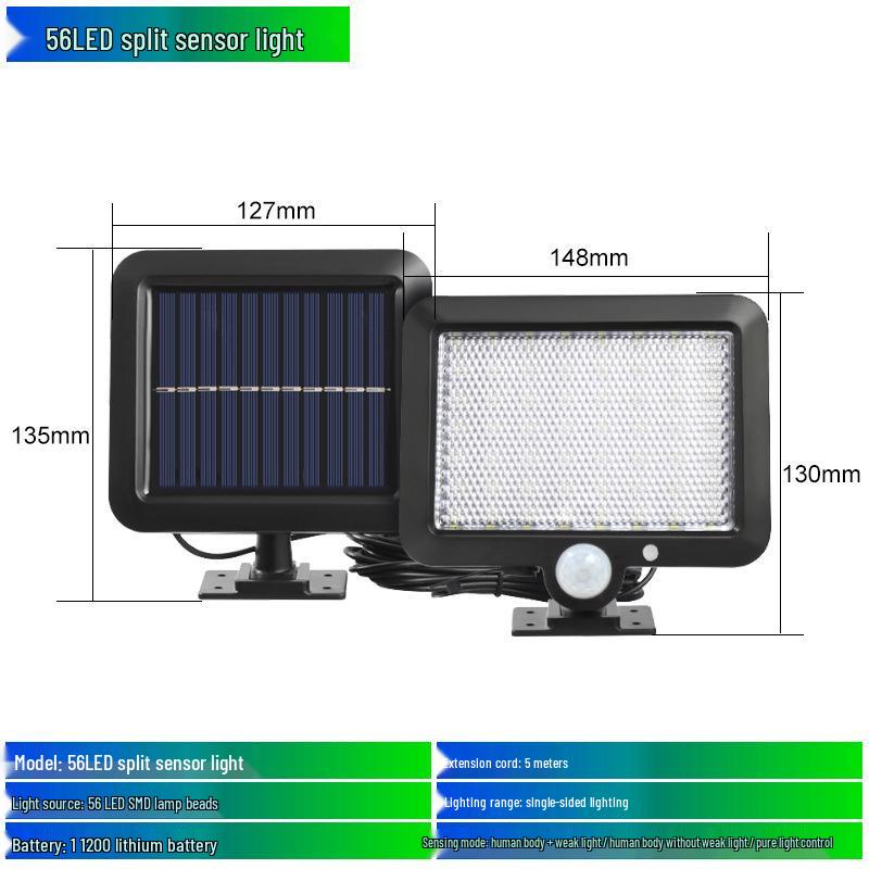 

Солнечный свет стены: Уличная сплит-индукция с дистанционным управлением для садовых и вилловых улиц