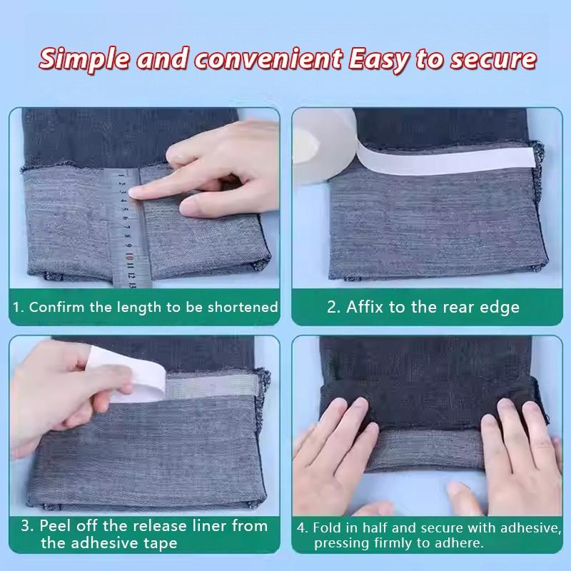1Roll Melt Double Sided Tape Super Sticky Adhesive Clothing Fabric Seamless Seamless Iron Heating Household Repair of Various
