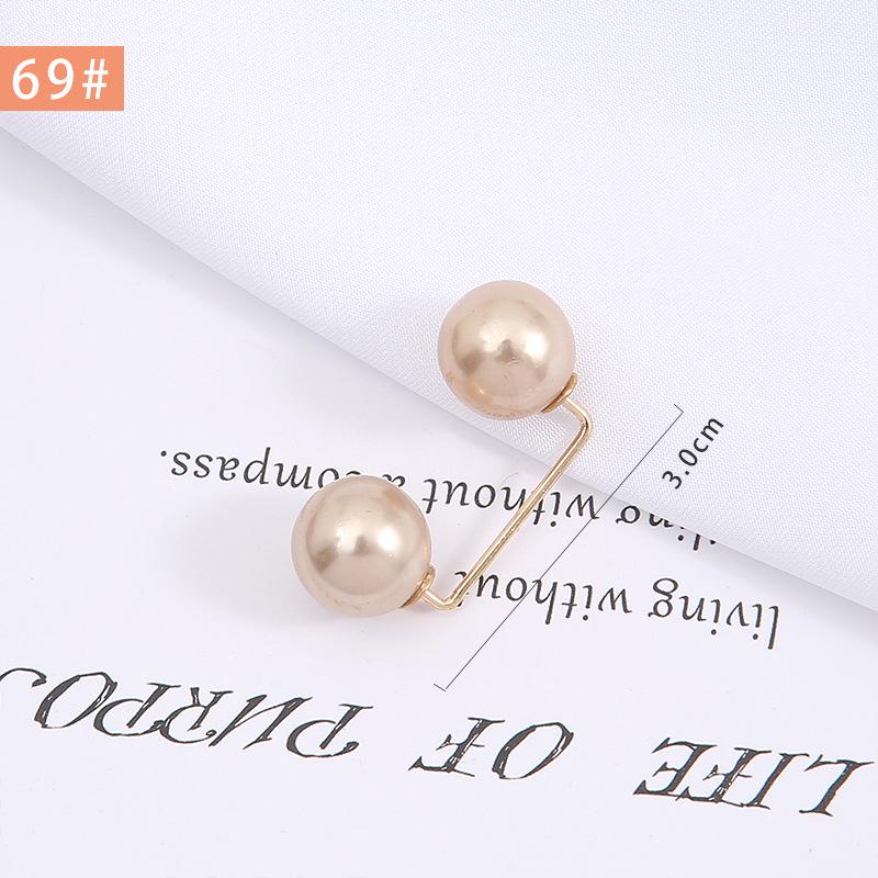 Pearl Anti-Exposure Brooch: Women's Waist-Cinching Pin & Clothing Decoration
