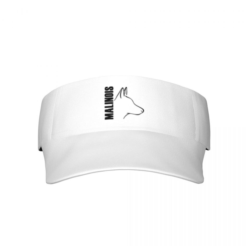 Perro Malinois belga adulto gorra con visera de protección solar vacía para mujeres Unisex visera ajustable protección UV para correr tenis Golf