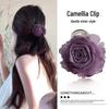 Purple Charm Dried Rose Women's Half Updo Shark Hair Clip 2025