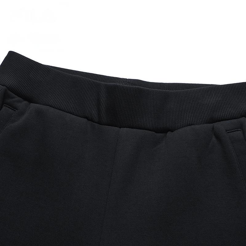 FILA Solid Color Embroidered Logo Simple Cuffed Sports Pants Women bottoms Black F61W218657FBK