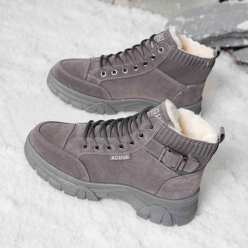 [Warm Winter Boots] Warm, Durable Women's Winter Ankle Boots with Thick Rubber Sole, PU Upper & Breathable Fabric Lining - Versatile for Cold Weather