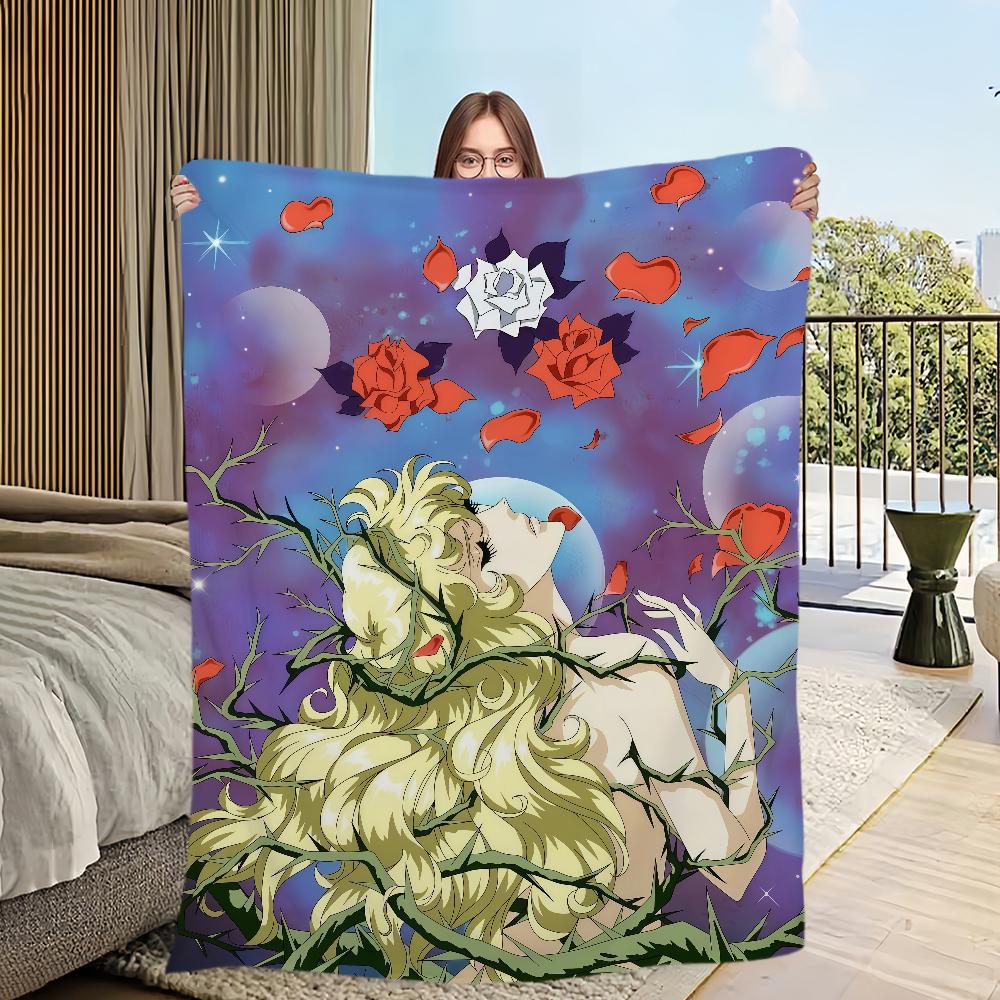 manga anime Flannel warm soft plush blanket Rose of V-Versailles sofa living room hogar Lady O-Oscar bedroom travel gift home