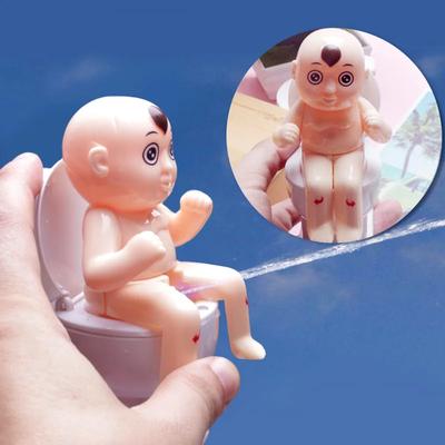 Funny Squirting Prank Toilet Toys Cartoon Dolls Prank Joke Squirt Water Toilet Toy for Children Trick Game Novelty Birthday Gift