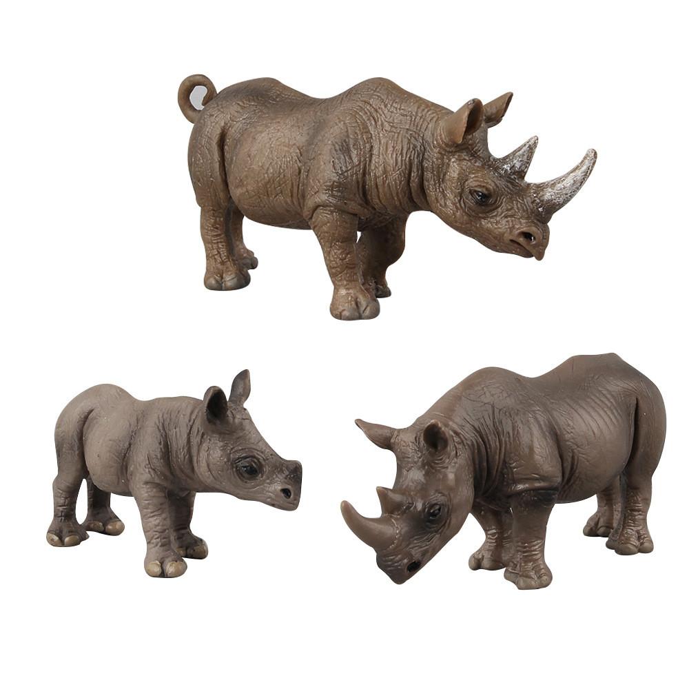 Wild African Rhino Model Collectible Toy For Educational Display And Kids Learning
