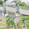 2 Pcs Wall Hanging Terrariums Planter for Hydroponics Plants Clear Propagation Station Wall Mounted Flower Vase for Home Office Living Room