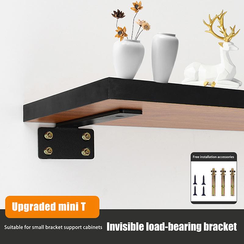 Heavy Duty Cast Iron Shelves Brackets Floating Shelf Brackets 4MM Thicked Invisible L Brackets For Shelves Support