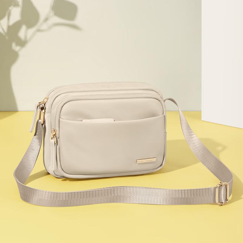 GOLF Crossbody Bag, Shoulder Bag, Canvas Handbag, Water-Resistant Phone Bag, Apricot Color