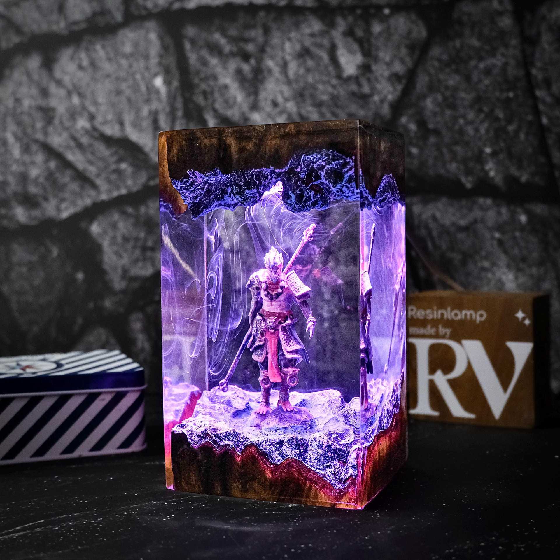 

Hot Sale Black Myth Wukong Handmade Epoxy Resin Night Light Game Lovers Game Gifts 12*6.5cm
