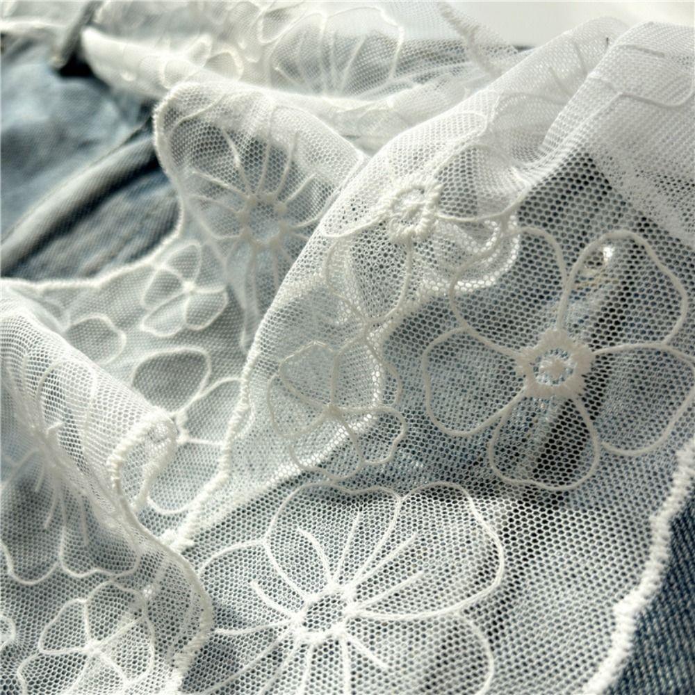 INS Style White Sweet Lace Belt Bow Tie Waist Decoration Bohemian Waist Chain Flowers Embroidery Neck Scarf Women Accessories