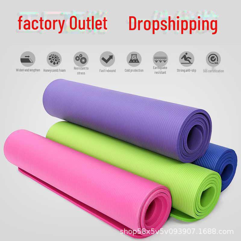 Extended Non-Slip Yoga Mat for Beginners - Thick and Wide for Home Fitness