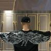 Harajuku Oversized Wing Pattern Rundhals T-Shirts Herren Kleidung Lässige Hip Hop Sport Kurzarm Tops Streetwear