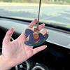 Elegant Pony Car Pendant: Creative Leather Rearview Mirror Ornament for Women's High-End Car Interiors