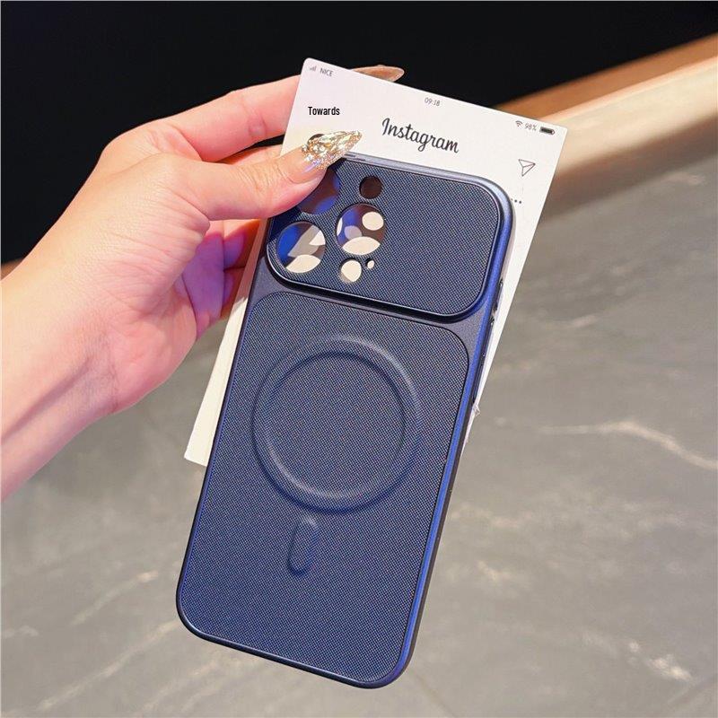 Premium Leder Magnetische iPhone 17 Hülle, Sturzsicher mit großem Fenster für 16 Pro Max