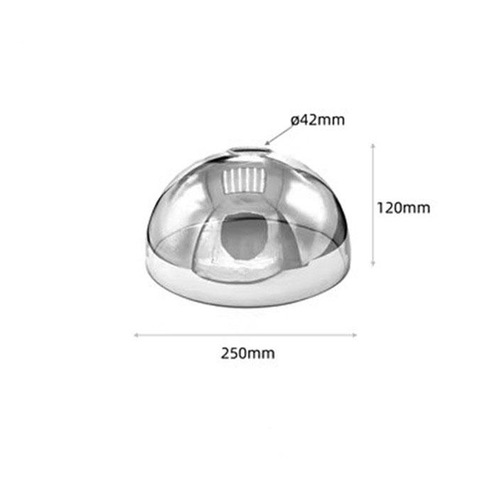 Modern Art E26 E27 Rauchgrauer Glasschirm-Ersatz 1,65 Zoll Fassung Graue Blattgestreifte Glasabdeckung für Shop Restaurant Dekor Lampe
