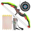 Interactive LED Bow & Arrow Toy - 70cm Bow, 13 Suction Arrows, Quiver