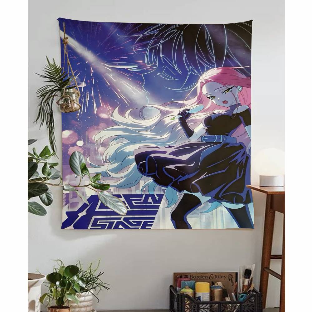 Alien Stage Anime Tapestry Art Printing Japanese Wall Tapestry Anime Wall Hanging Home Decor