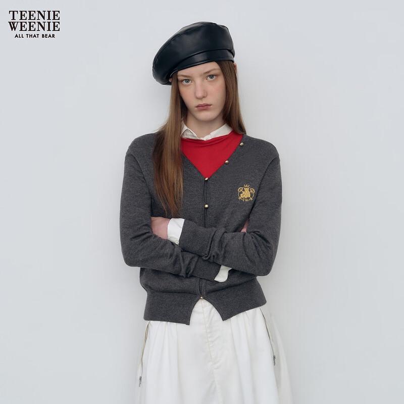 Teenie Weenie Bear Letter Knitted Cardigan