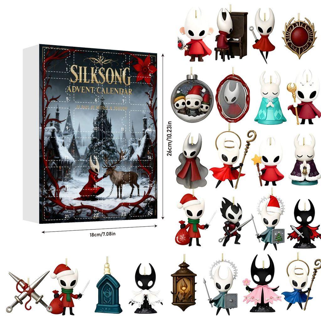 

Hollow Knight Silksong Christmas Themed Acrylic Ornaments Set For Holiday Decor Style A