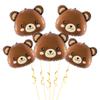 Coffee Brown Teddy Bear Balloon Number Heart Balloon Set Kid Birthday Party Decoration Baby Shower Wedding Valentine's Day Decor