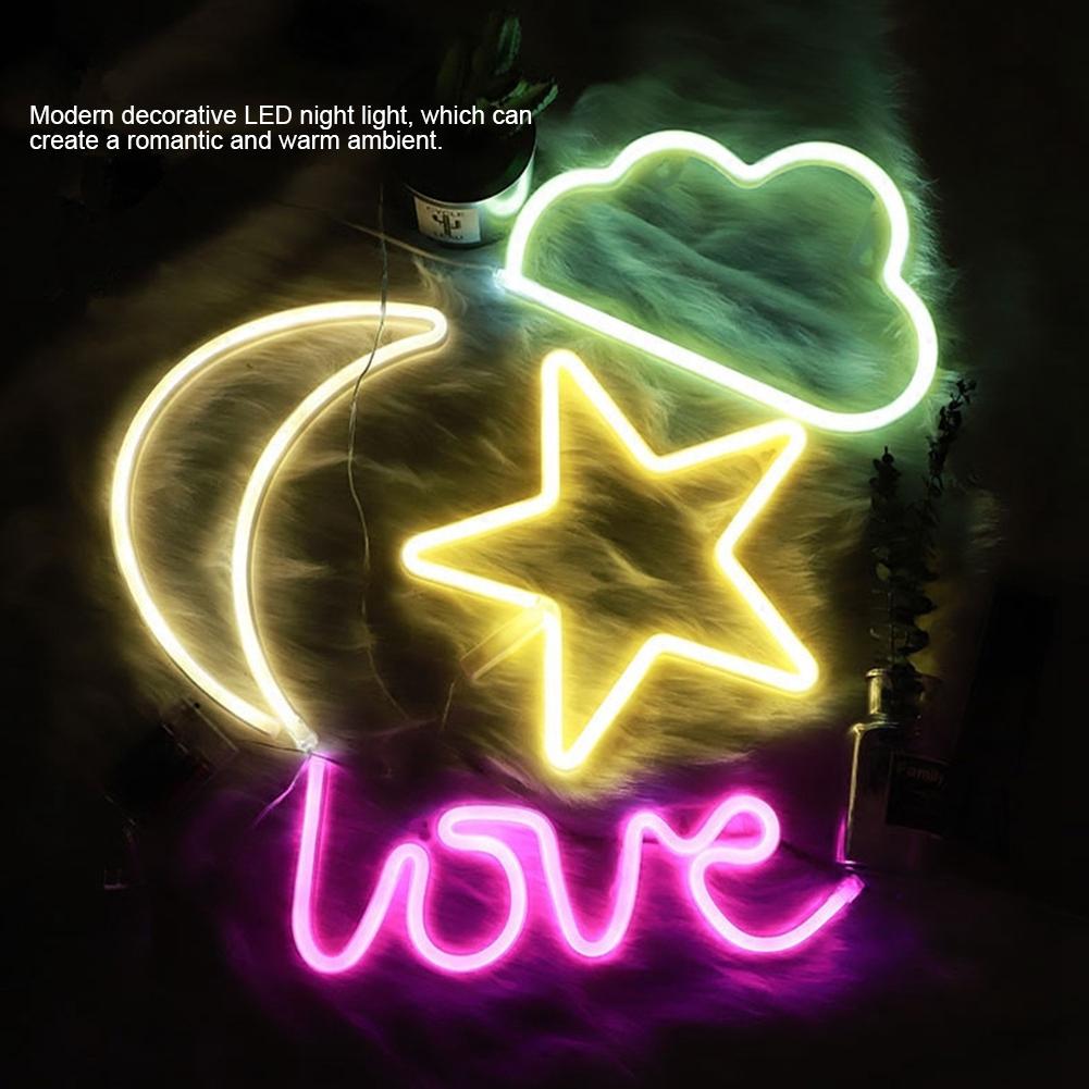 Adorable Moon Shape LED Night Light Decor USB Light Lamp Party Bedroom Decoration