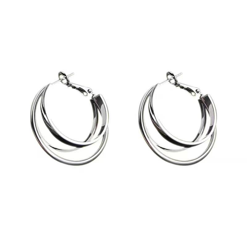 2022 Trend Multi-Layer Circle Earrings: Retro French Hoop & Stud Jewelry for Women